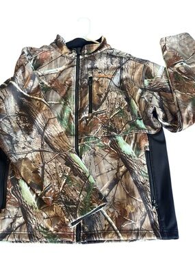 Habit full zip Camouflage Softshell Hoodie Jacket - Realtree-Style Large